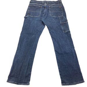 Dickies Men's Carpenter Jeans Size 36x34 Blue Stretch Denim 90s Y2k Style